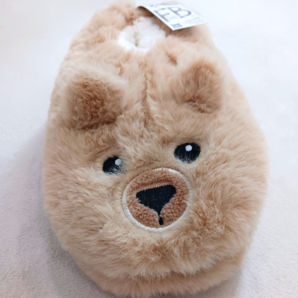Slippers Cute Soft Teddy Bear Women's with Non-slip Sole NWT
